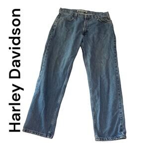 harley davidson mens jeans 36 x 30 straight leg distressed  90s grunge